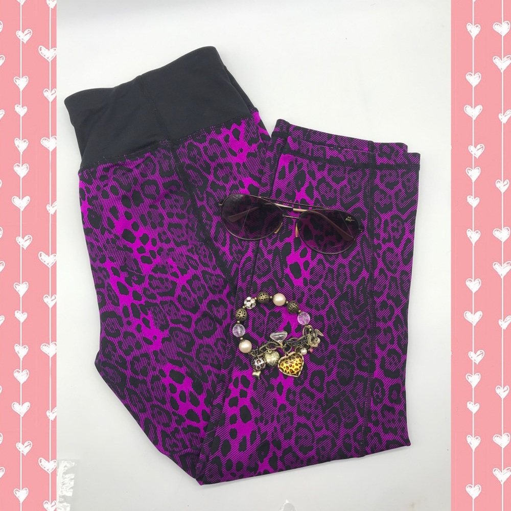 Betsey Johnson Small Pink Cheetah Leggings Bundle